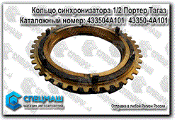 КОЛЬЦО СИНХРОНИЗАТОРА 1/2 MOBIS Артикул: 433504A101 43350-4A101