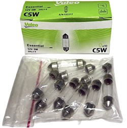 Лампа C5W 12V (10шт) VALEO