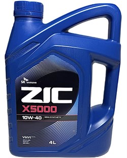 Масло моторное ZIC X5000 10W40 (полусинтетика, 4л)