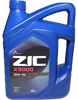 Масло моторное ZIC X5000 10W40 (полусинтетика, 6л)