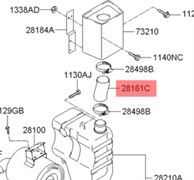 281616A502 Патрубок воздухозаборника Hyundai HD120 с двигателем D6DA